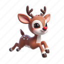 rudolf, deer, winter, santa, christmas, reindeer, animal 