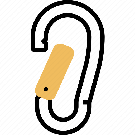 Carabiner, fastener, mountaineering, climbing, gear icon - Download on Iconfinder