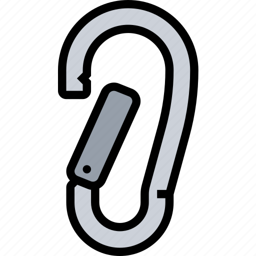 Carabiner, fastener, mountaineering, climbing, gear icon - Download on Iconfinder