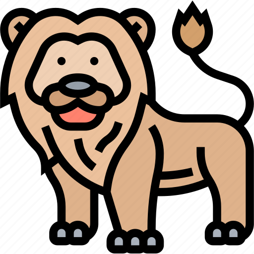 Lion, male, wildlife, jungle, africa icon - Download on Iconfinder