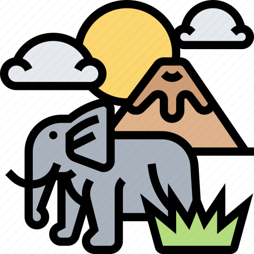 Sunset, safari, africa, wildlife, park icon - Download on Iconfinder