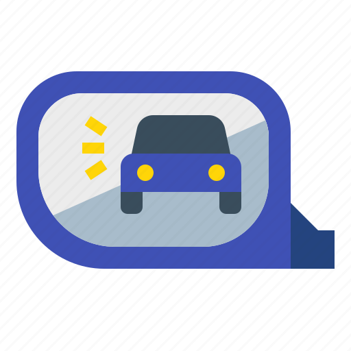 Car, mirror, reflection, side, transport, view, wing icon - Download on Iconfinder