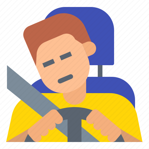 Danger, driver, driving, road, safety, sleepy, tired icon - Download on Iconfinder