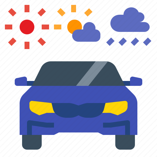 Rain, road, sun, vehicle, weather icon - Download on Iconfinder