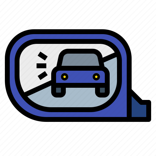 Car, mirror, reflection, side, transport, view, wing icon - Download on Iconfinder