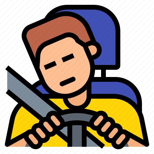 Danger, driver, driving, road, safety, sleepy, tired icon - Download on Iconfinder