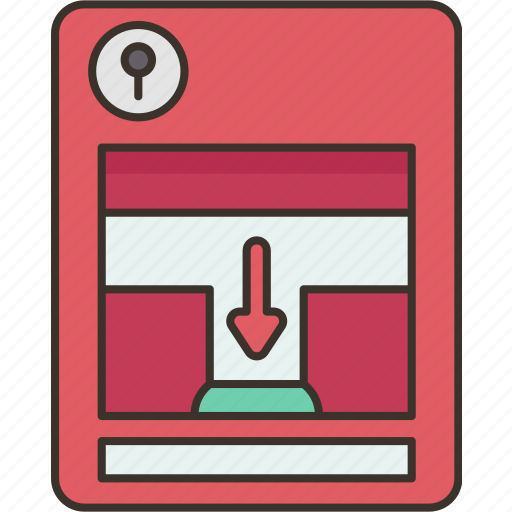 Alarm, fire, pull, emergency, evacuation icon - Download on Iconfinder