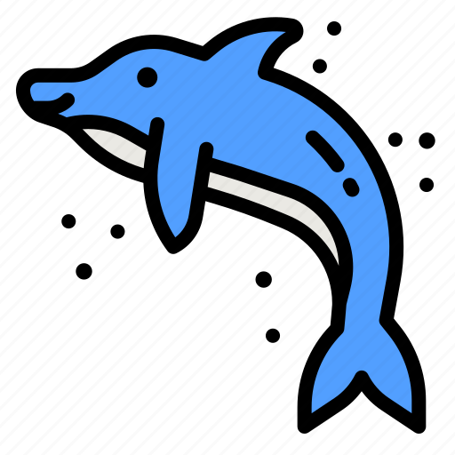 Dolphin, marine, sea, wild, life icon - Download on Iconfinder