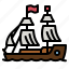 pirate, ship, transportation, transport, boat 