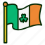 ireland, country, flag, national, irish, clover, saint patrick, st patrick 