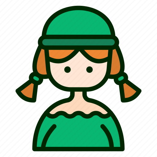 Irish, girl, ireland, woman, female, young, hat icon - Download on Iconfinder