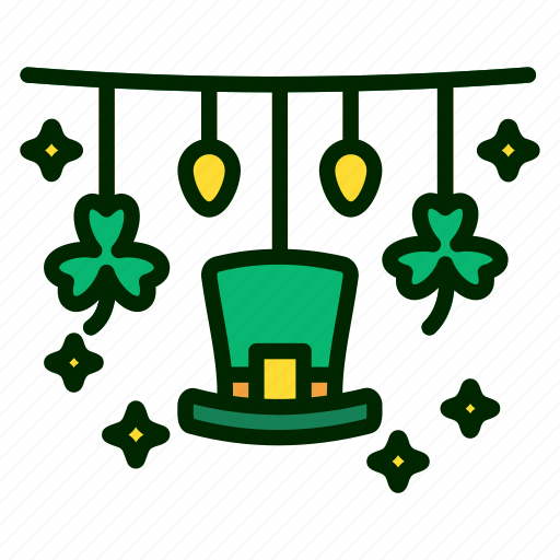 Shamrock, clover, celebration, holiday, garland, party, hat icon - Download on Iconfinder