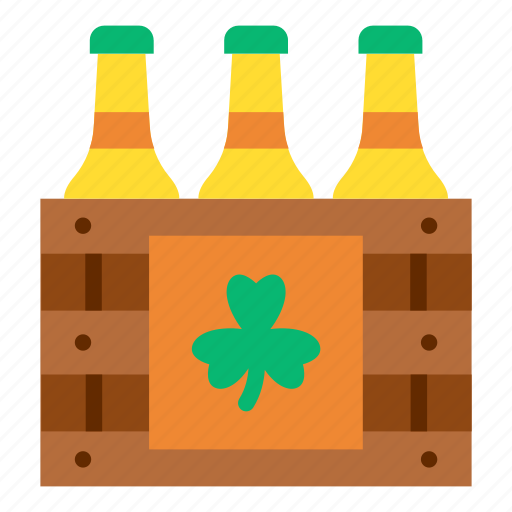 Beer, crate, alcohol, bottle, drink, box, clover icon - Download on Iconfinder