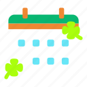 calendar, day, holiday, clover, saint patrick, st patrick, patrick, date