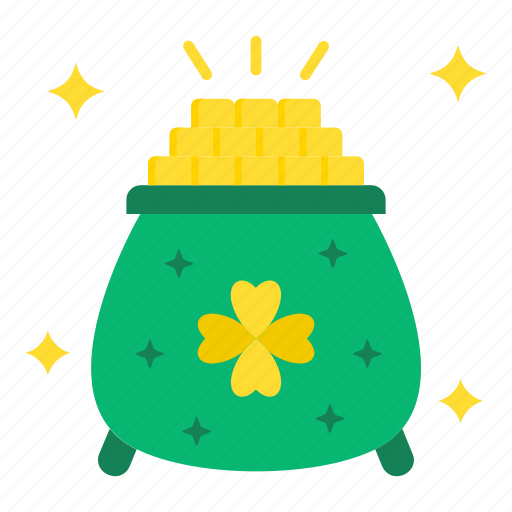 Gold, irish, pot, money, golden, coin, saint patrick icon - Download on Iconfinder