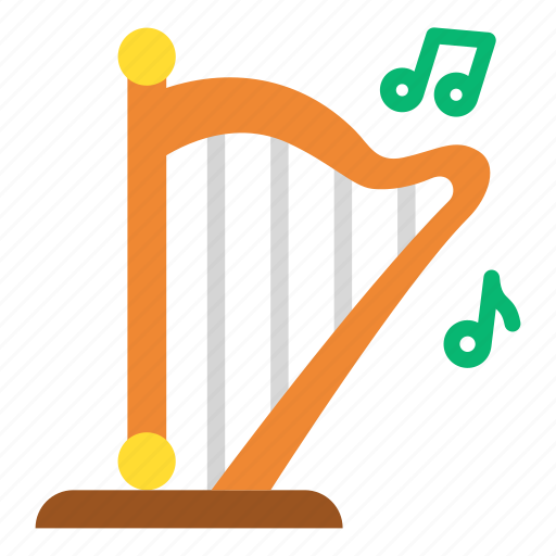 Music, instrument, string, harp, melody, saint patrick, st patrick icon - Download on Iconfinder