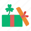 present, gift, box, giftbox, surprise, clover, saint patrick, st patrick 