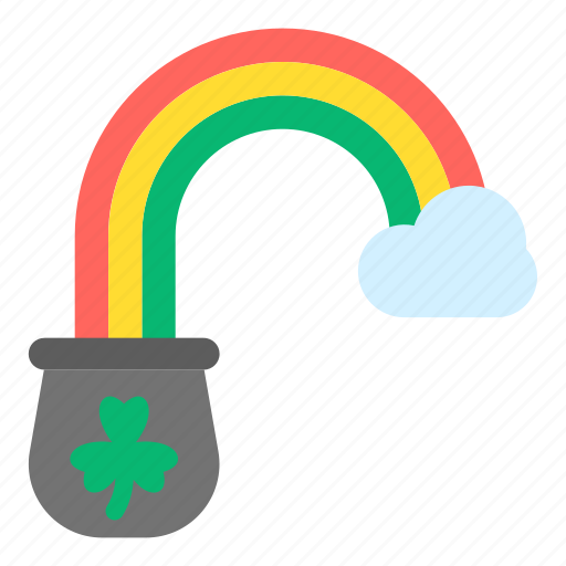 Rainbow, pot, gold, irish, celebration, treasure, coin icon - Download on Iconfinder