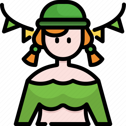 Avatar, dress, parade, people, saint patrick, user, woman icon - Download on Iconfinder
