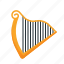 harp, music, instrument 