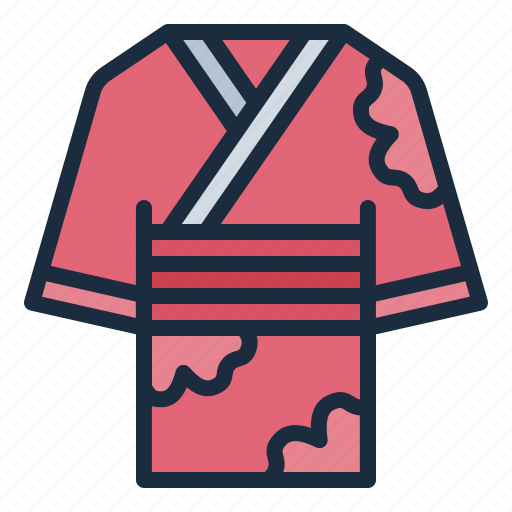 Kimono, fashion, clothes, traditional, sakura, festival, japanese icon - Download on Iconfinder