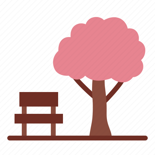 Park, tree, bench, sakura, festival, japanese icon - Download on Iconfinder
