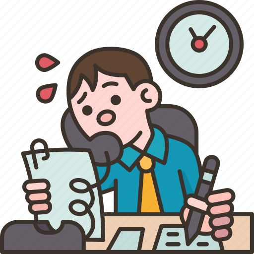 Work, busy, deadline, stress, office icon - Download on Iconfinder