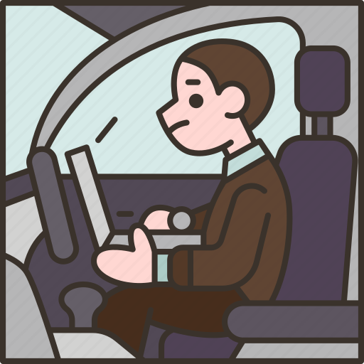 Working, car, businessman, passenger, lifestyle icon - Download on Iconfinder