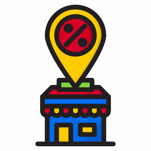Discount, ecommerce, location, shop, shopping icon - Download on Iconfinder