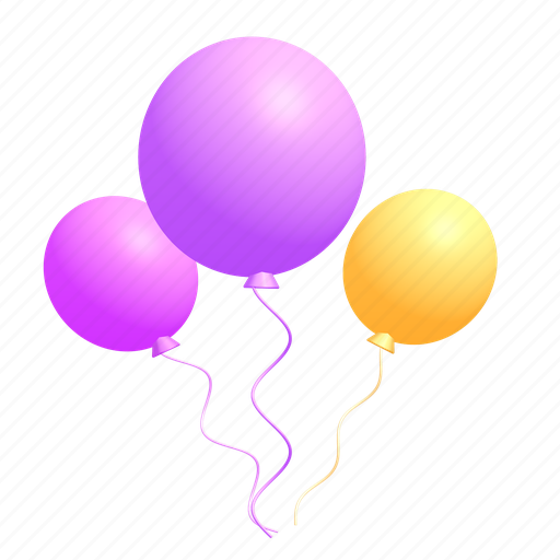 Balloon, party, celebration, xmas, decoration, ball 3D illustration - Download on Iconfinder