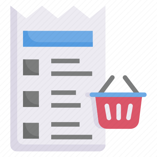 List, shopping, market, paper, checklist, purchase, sales icon - Download on Iconfinder