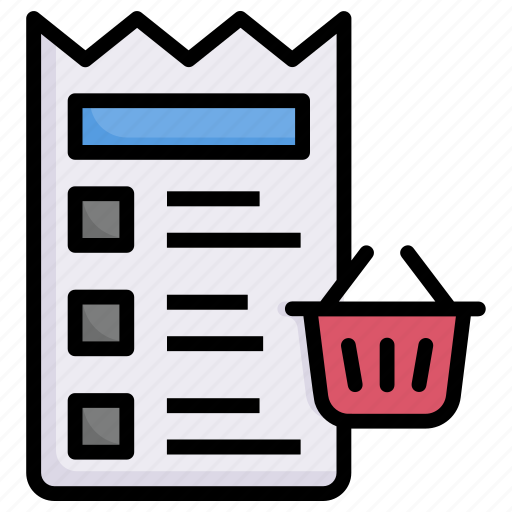 List, shopping, market, paper, checklist, purchase, sales icon - Download on Iconfinder