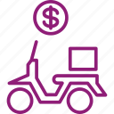 cost, of, delivery, bike delivery, dollar, deliverybox, box, package