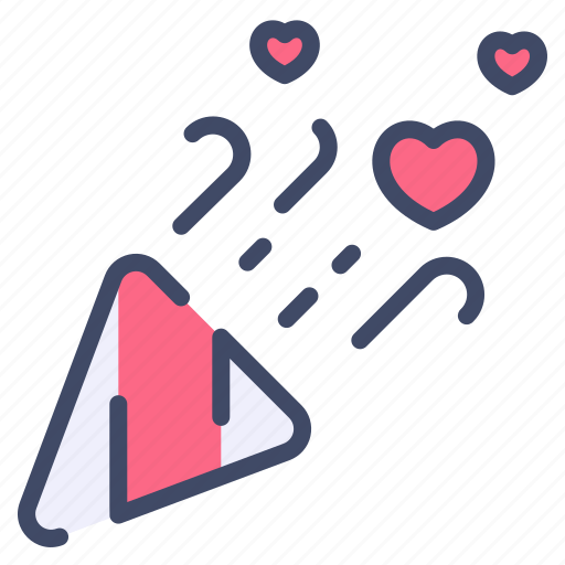 Celebration, confetti, heart, party, popper icon - Download on Iconfinder