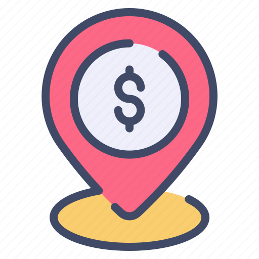 Dolar, gps, location, map, pin, placeholder icon - Download on Iconfinder
