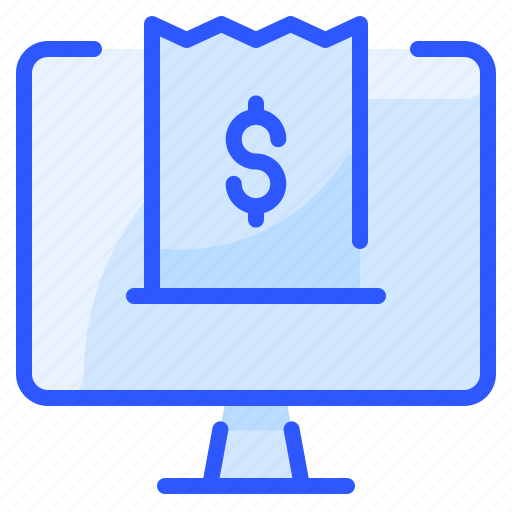 Bill, computer, invoice, monitor, payment, screen icon - Download on Iconfinder