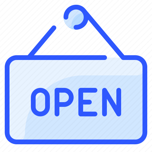 Nameplate, open, shop, shopping icon - Download on Iconfinder