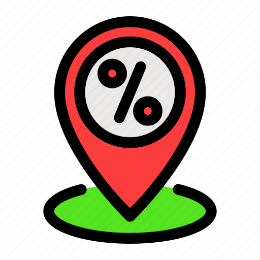 Location, pin, pointer, discount, sales icon - Download on Iconfinder