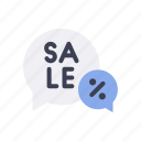sale, offer, discount, promotion, talk, chat, percent