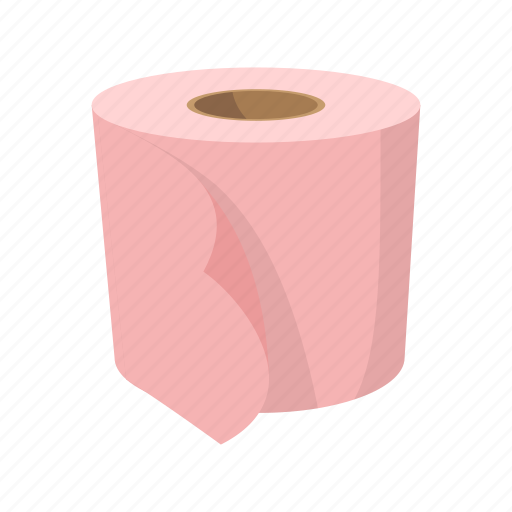 Bathroom, bumf, cartoon, isoled, paper, roll, toilet paper icon - Download  on Iconfinder