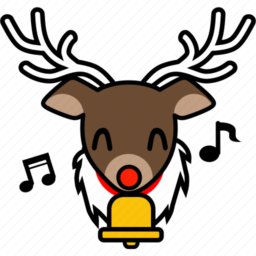 Reindeer, smile, expression, face, happy, santa, xmas icon - Download on Iconfinder