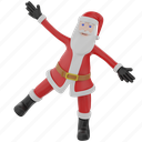 santa, standing, character, christmas, xmas, celebration, gesture, touch