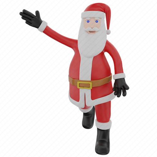 Santa, walking, character, christmas, winter, xmas, celebration icon - Download on Iconfinder