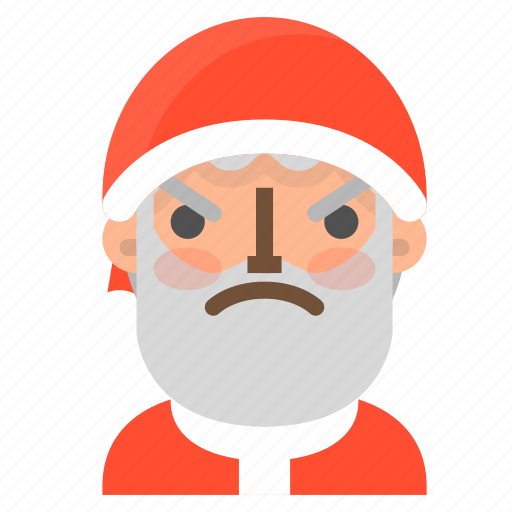 Angry, avatar, christmas, emoji, face, santa, winter icon - Download on Iconfinder
