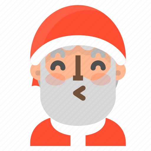 Avatar, christmas, emoji, face, kiss, santa, winter icon - Download on Iconfinder