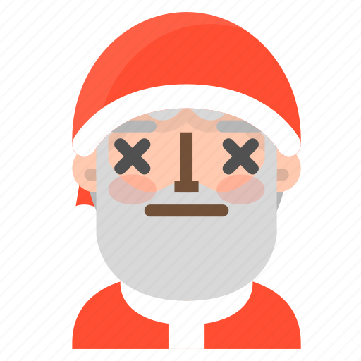 Avatar, christmas, emoji, face, lifeless, santa, winter icon - Download on Iconfinder