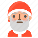 avatar, christmas, emoji, face, neutral, santa, winter 
