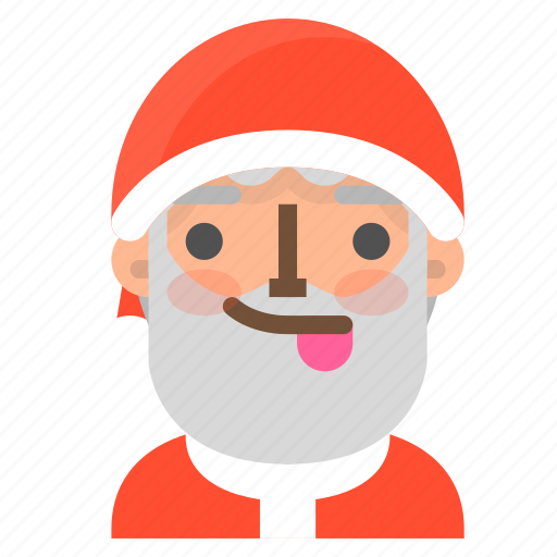 Avatar, christmas, emoji, face, santa, tongue, winter icon - Download on Iconfinder