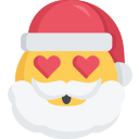 christmas, emoji, love, santa