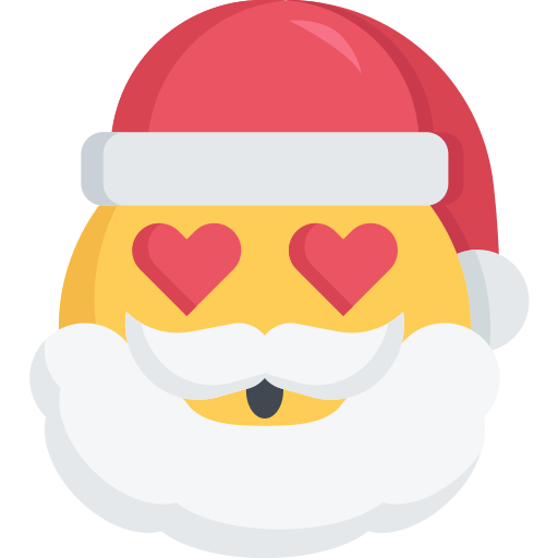 Christmas, emoji, love, santa icon - Free download